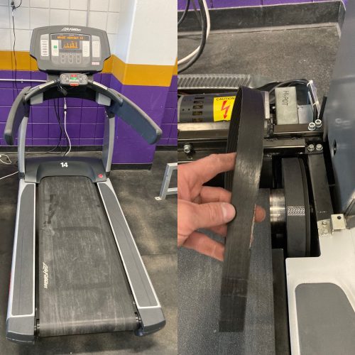 Full treadmill service plus drive belt replacement